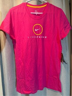 Nike Pink Tee with White Swoosh